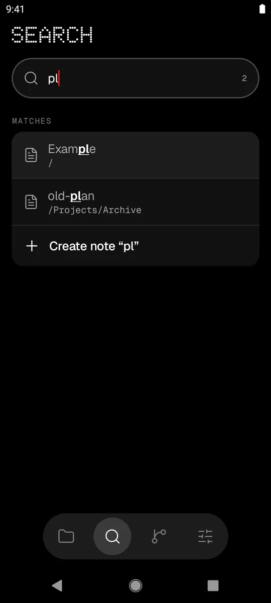 Search by note name