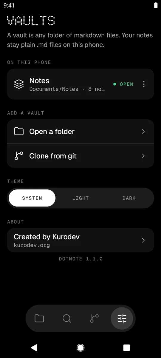 Vaults and theme choice